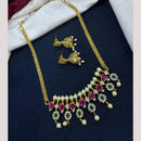 Kavita Art Traditional Austrian Stone And Pota Pearl Necklace Set