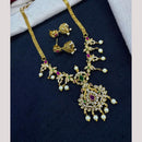 Kavita Art Traditional Austrian Stone And Pota Pearl Necklace Set