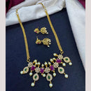 Kavita Art Traditional Austrian Stone And Pota Pearl Necklace Set