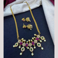 Kavita Art Traditional Austrian Stone And Pota Pearl Necklace Set