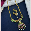 Kavita Art Traditional Austrian Stone And Pota Pearl Necklace Set