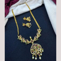 Kavita Art Traditional Austrian Stone And Pota Pearl Necklace Set