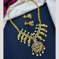 Kavita Art Traditional Austrian Stone And Pota Pearl Necklace Set