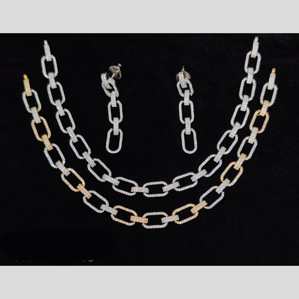 Kavita Art Dazzling Austrain Stone Necklace Set Perfect For Party Looks