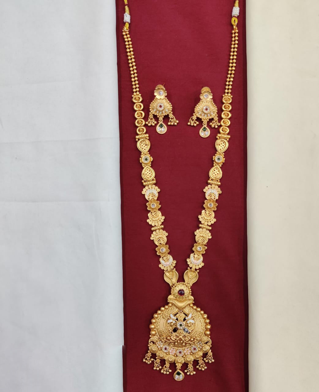 Kavita Art Festival Chic Long Meenakari Set Colorful Elegance With Pota Stone