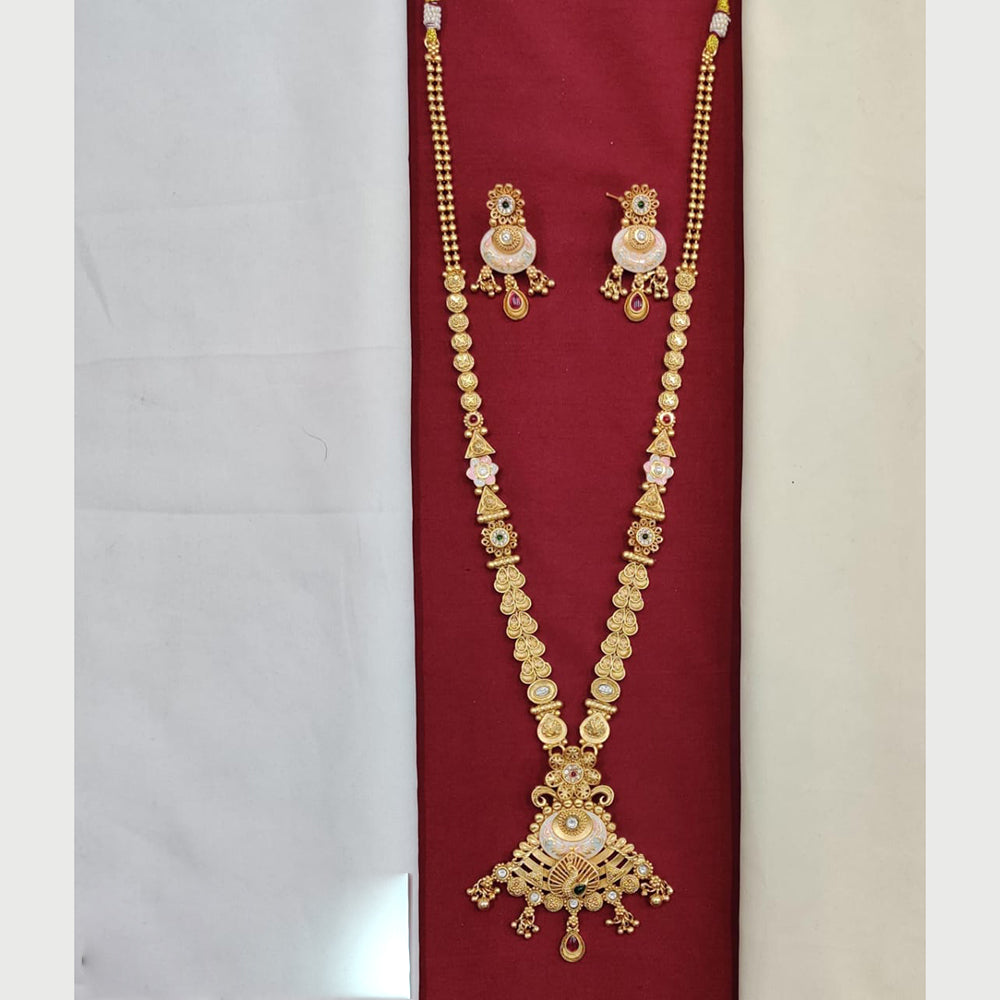 Kavita Art Designer Meenakari Long Necklace Set Pota Stone Perfection For Every Occasion