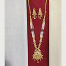 Kavita Art Meenakari Magic Long Necklace Set Adorned With Pota Stone And Pearl 