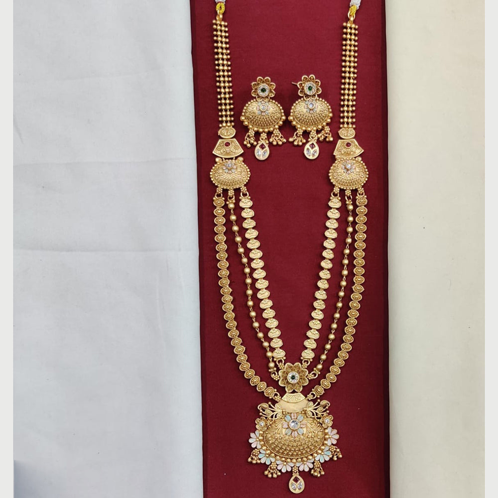 Kavita Art Designer Meenakari Long Necklace Set Pota Stone Perfection For Every Occasion