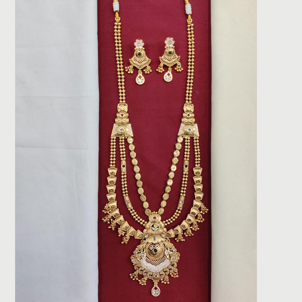 Kavita Art Designer Meenakari Long Necklace Set Pota Stone Perfection For Every Occasion