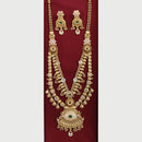Kavita Art Indian Bridal Meenakari Long Necklace Set With Pota Stone 