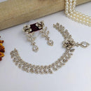 Kavita Art Graceful Blossom Style American Diamond Necklace Set