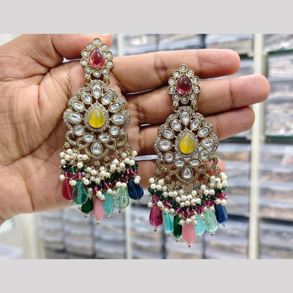 Kavita Art Fashionista Crystal and Beads Dangler Earrings