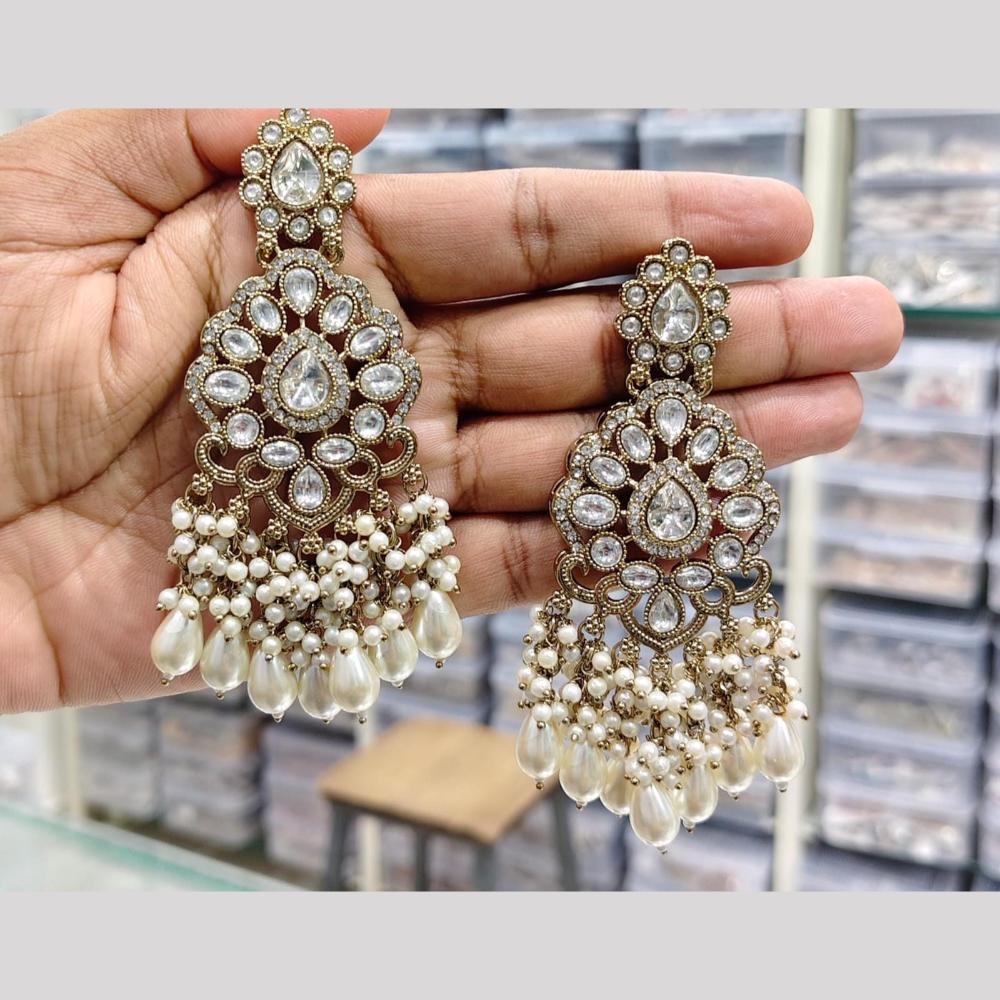 Kavita Art Fashionista Crystal and Beads Dangler Earrings