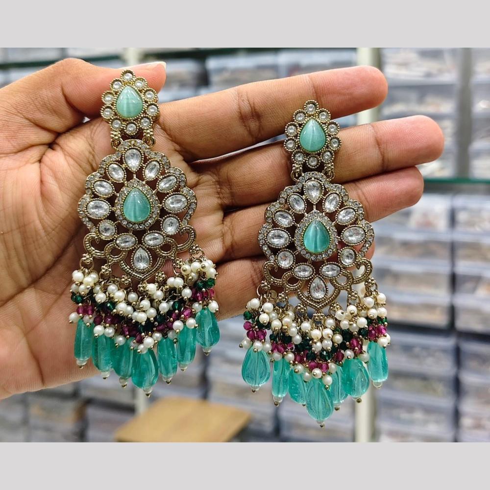 Kavita Art Fashionista Crystal and Beads Dangler Earrings