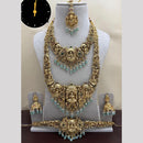 Kavita Art Royal Pota Stone Double Temple Necklace set With Mangtikka & Kamarband