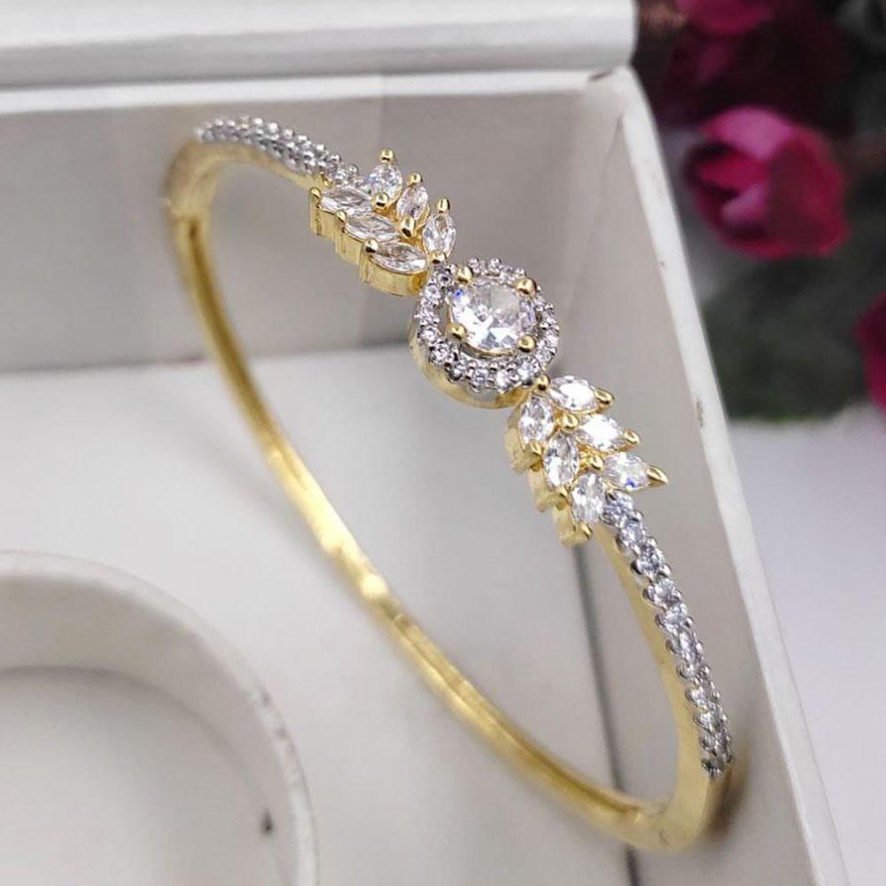 Kavita Art Silver Plated Sparkling Crystal Stone Bracelet