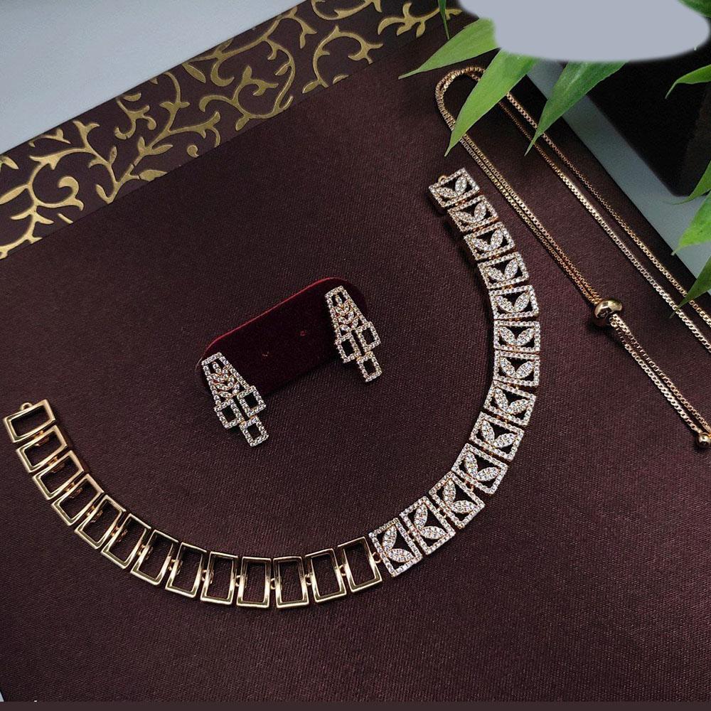 Kavita Art Graceful Sparkling Austrian Stone Necklace Set