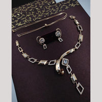 Kavita Art Glamorous American Diamond And Austrian Stone Necklace Set