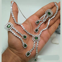 Kavita Art Graceful Sparkling American Diamond Necklace Set