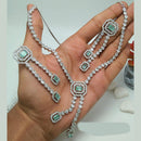 Kavita Art Graceful Sparkling American Diamond Necklace Set