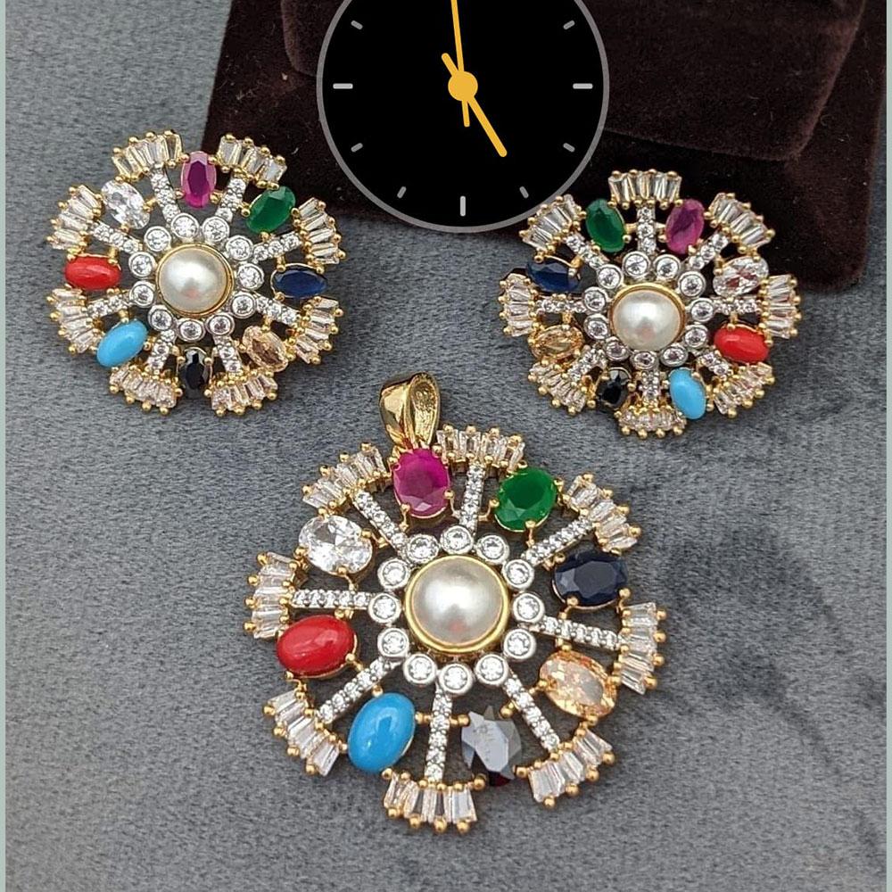 Kavita Art Kavita Art Graceful Austrian Stone And AD Pendant Set