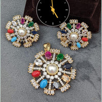 Kavita Art Kavita Art Graceful Austrian Stone And AD Pendant Set