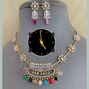 Kavita Art Glamorous American Diamond And Austrian Stone Necklace Set