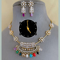 Kavita Art Glamorous American Diamond And Austrian Stone Necklace Set
