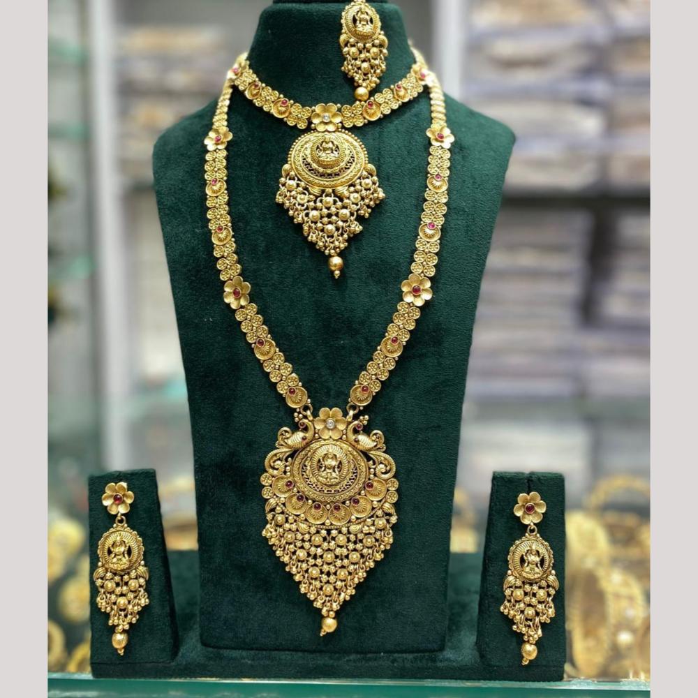 Kavita Art Royal Pota Stone And Pearl Long Necklace Set