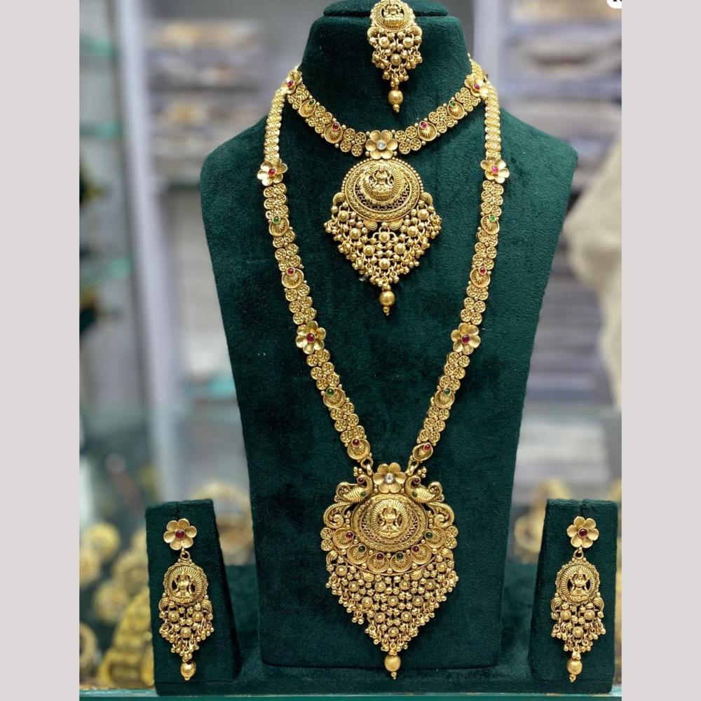 Kavita Art Royal Pota Stone And Pearl Long Necklace Set