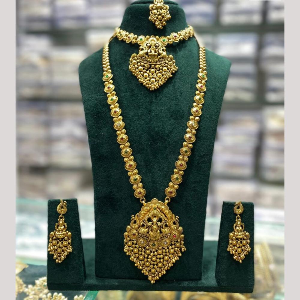 Kavita Art Royal Pota Stone And Pearl Long Necklace Set