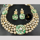 Kavita Art Handcrafted Elegant Kundan Stone And Meenakari Necklace Set