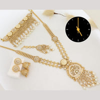Kavita Art Pota Stone And Pearl Meenakari Double Necklace Set