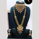 Kavita Art Pota Stone And Pearl Meenakari Double Necklace Set