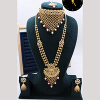 Kavita Art Pota Stone And Pearl Meenakari Double Necklace Set
