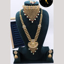 Kavita Art Pota Stone And Pearl Meenakari Double Necklace Set