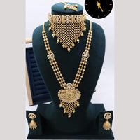 Kavita Art Pota Stone And Pearl Meenakari Double Necklace Set