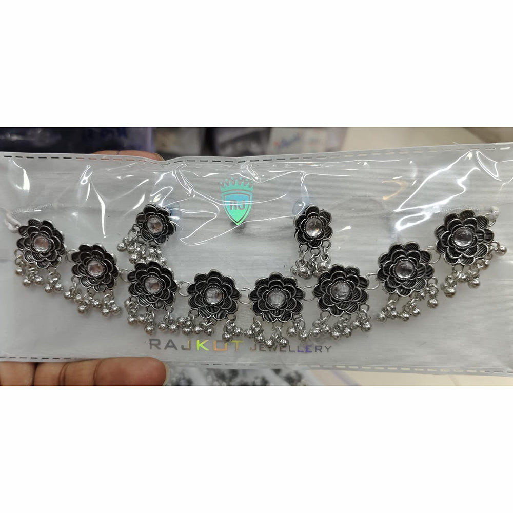 Kavita Art Sparkle Glow Oxidised Plated Pearls Necklace Set