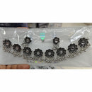 Kavita Art Sparkle Glow Oxidised Plated Pearls Necklace Set