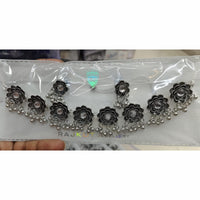 Kavita Art Sparkle Glow Oxidised Plated Pearls Necklace Set