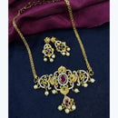 Kavita Art Festive Shine Crystal and Pearl Long Necklace Set 