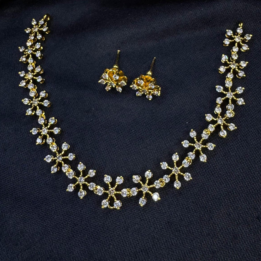 Kavita Art Gold Plated Crystal Stone Necklace Set