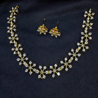 Kavita Art Gold Plated Crystal Stone Necklace Set