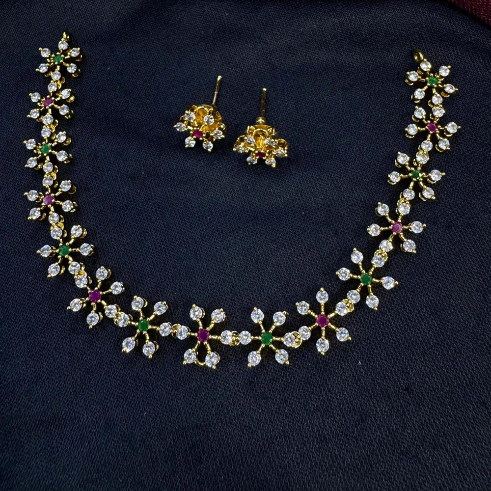 Kavita Art Gold Plated Crystal Stone Necklace Set