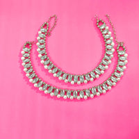 Kavita Art Elegant Shine Crystal and Pearl Choker Necklace Set