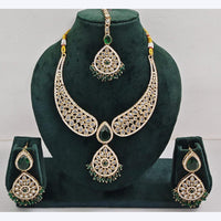 Kavita Art Sparkle Glow Crystal and Pearl Necklace Set