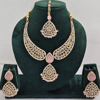 Kavita Art Sparkle Glow Crystal and Pearl Necklace Set