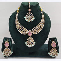 Kavita Art Sparkle Glow Crystal and Pearl Necklace Set