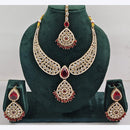 Kavita Art Sparkle Glow Crystal and Pearl Necklace Set