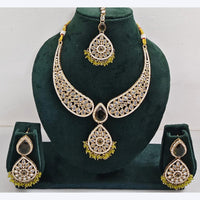 Kavita Art Sparkle Glow Crystal and Pearl Necklace Set